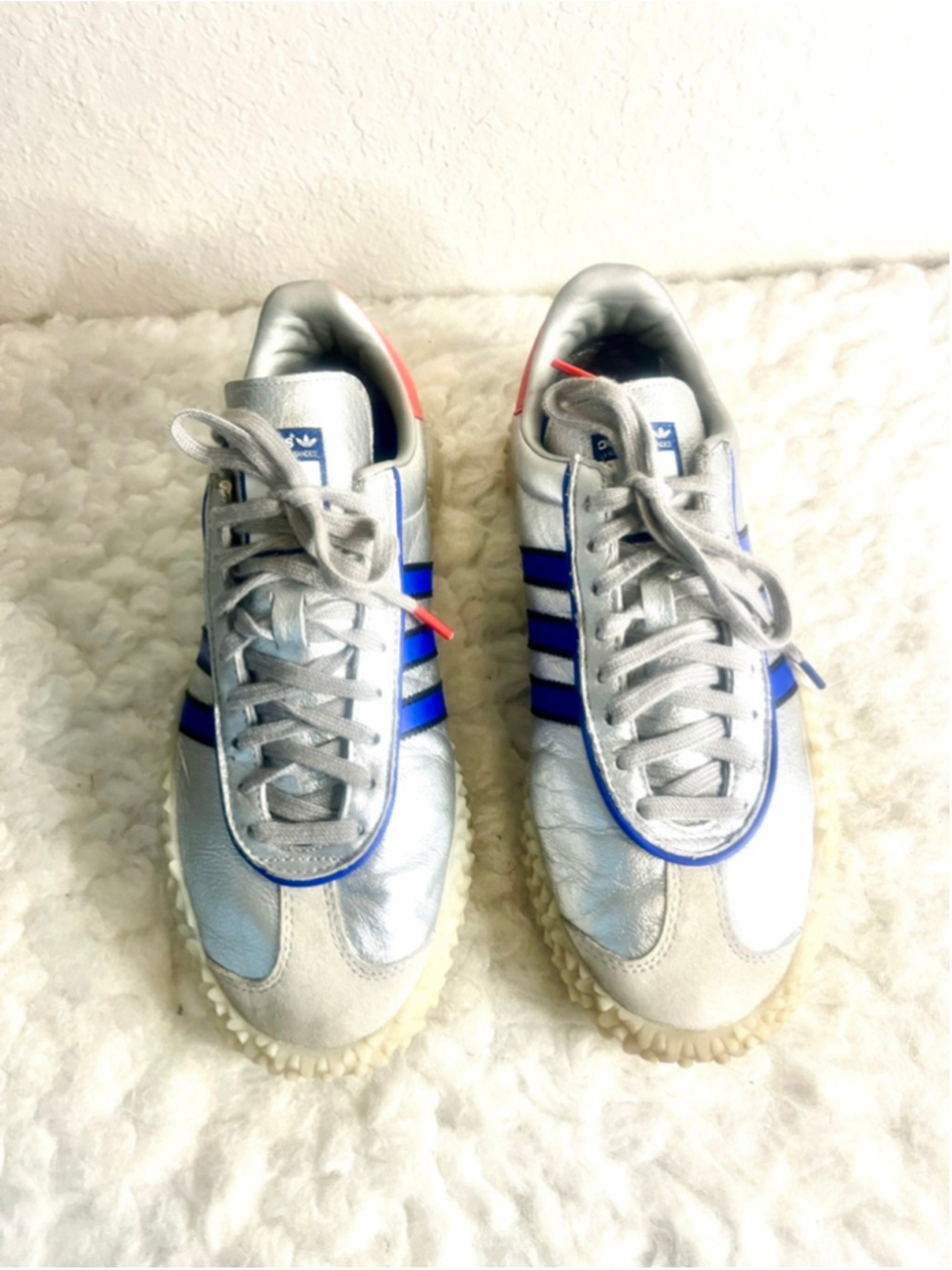 Adidas Originals Country x Kamanda shoes in silver metallic Men Size 10